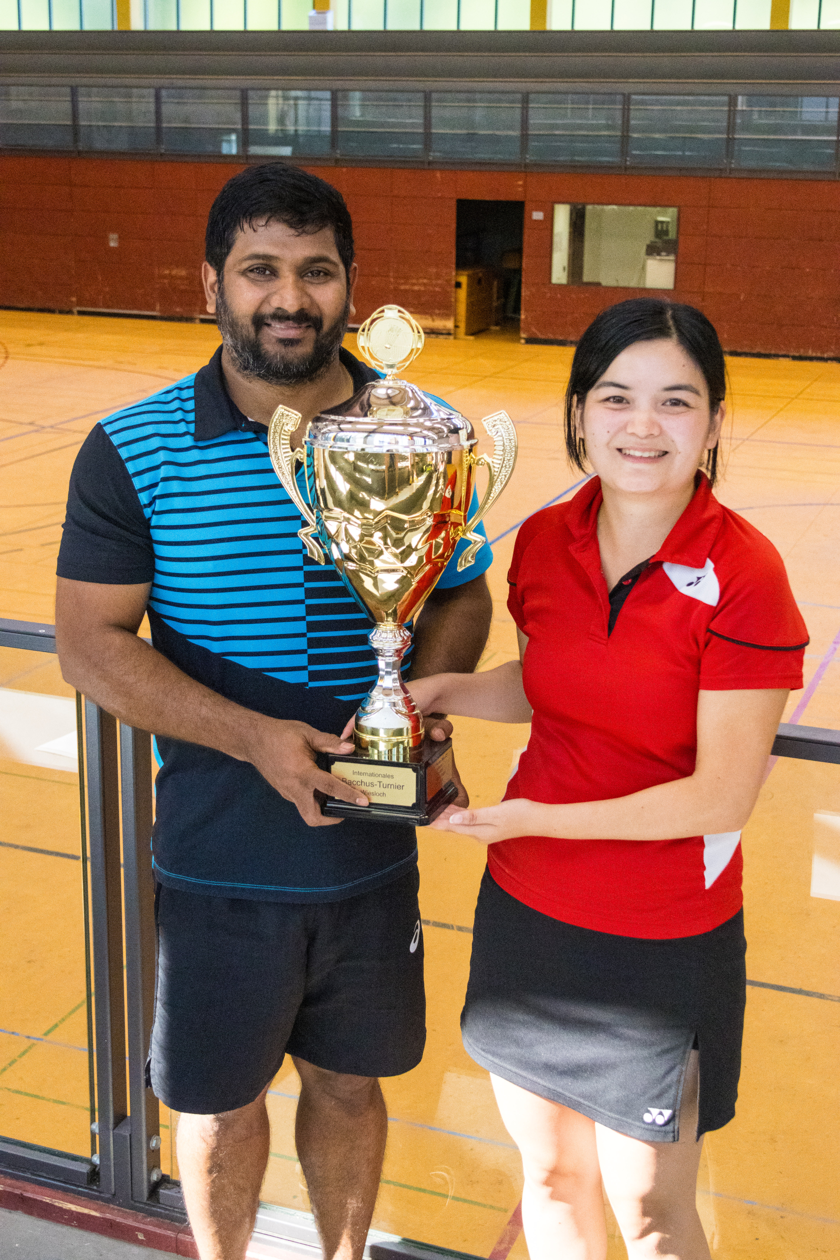 Bettina Lo und Dinesh Poola von der SG Walldorf